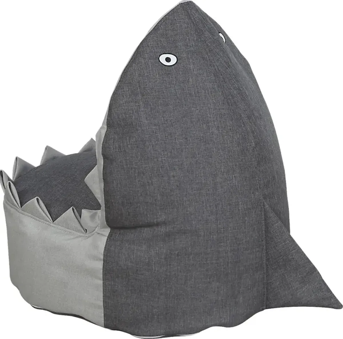 Kids Shelby Shark Gray Bean Bag Chair