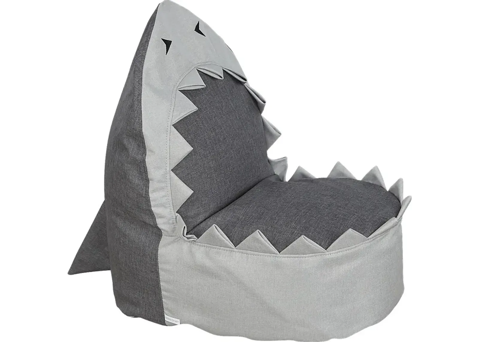 Kids Shelby Shark Gray Bean Bag Chair