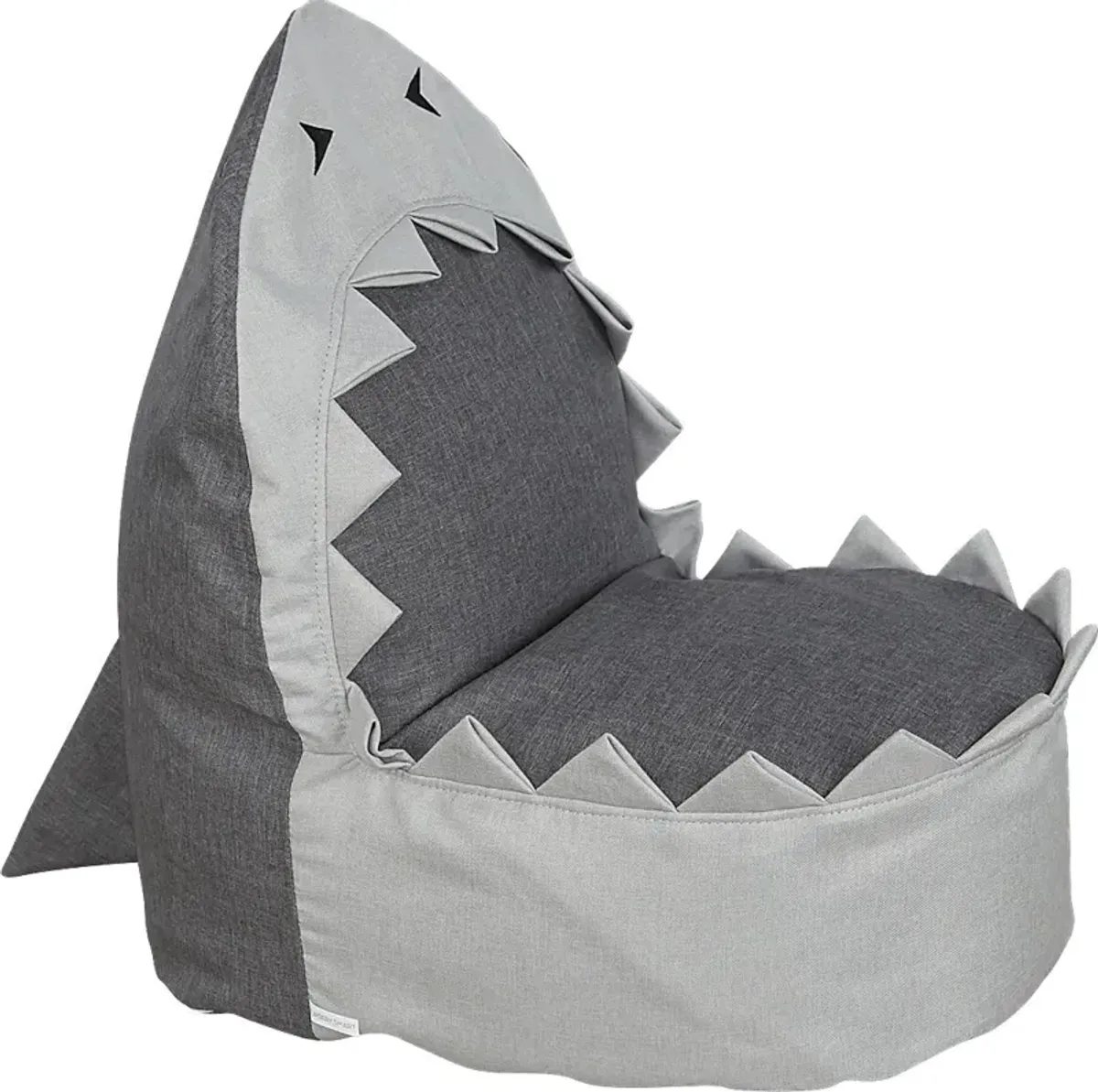 Kids Shelby Shark Gray Bean Bag Chair