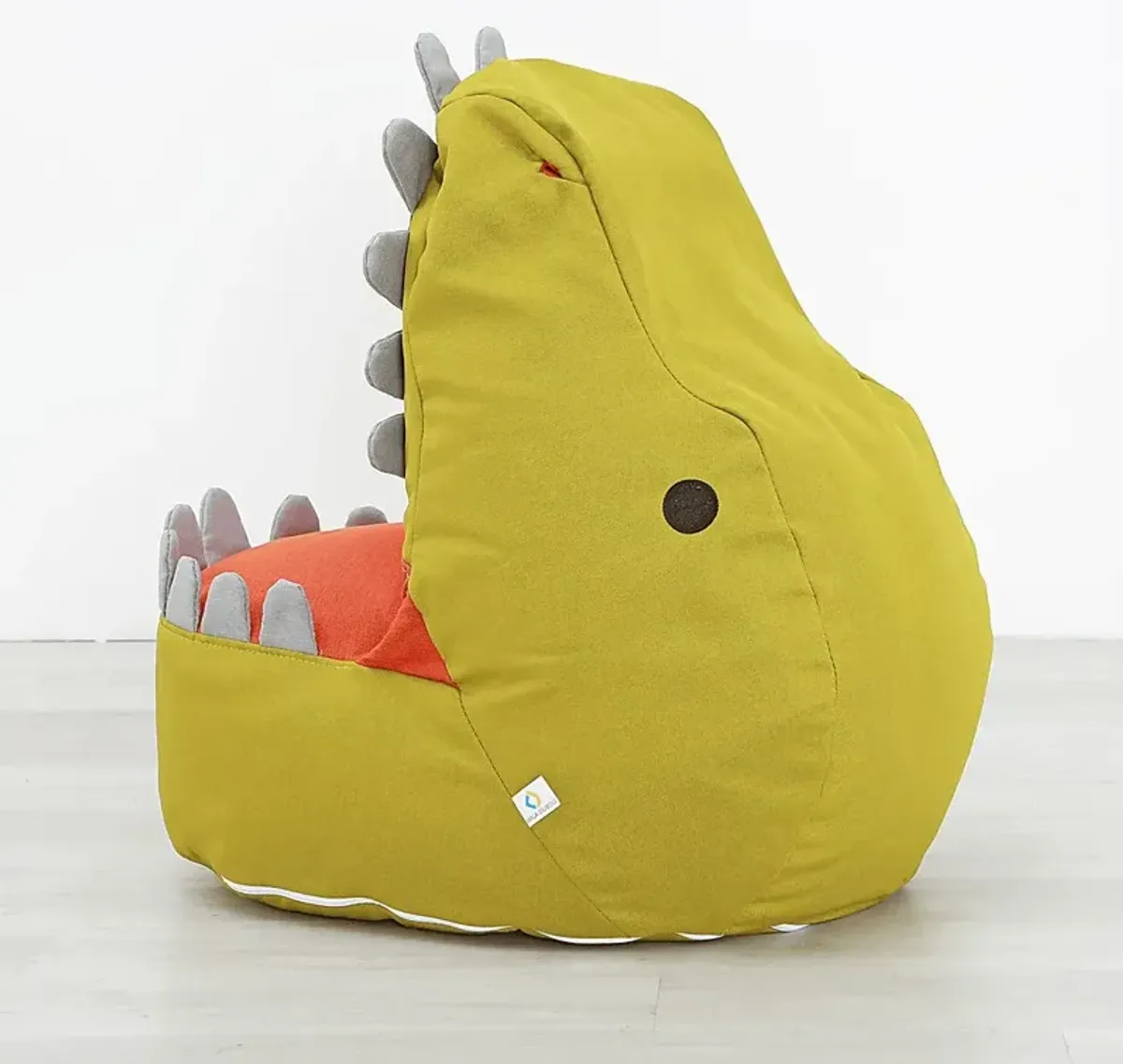 Kids Dexter Dinosaur Green Bean Bag Chair