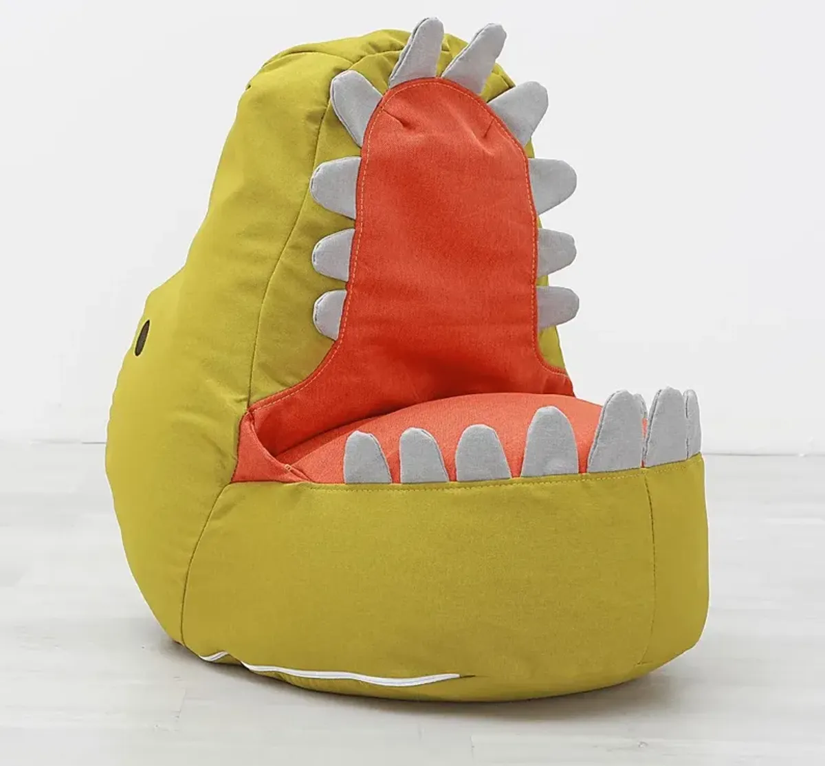 Kids Dexter Dinosaur Green Bean Bag Chair