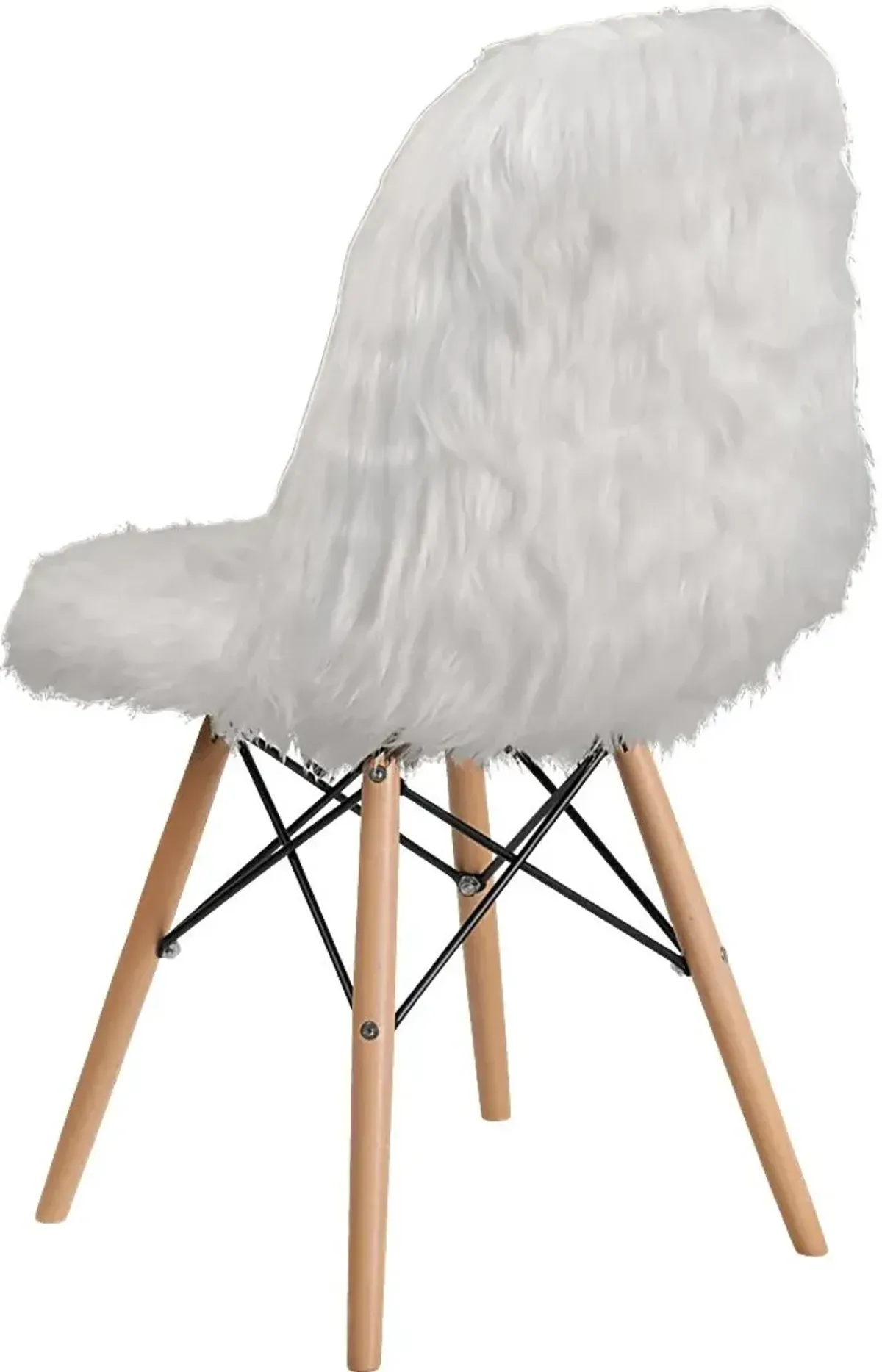 Crestmount White Accent Chair