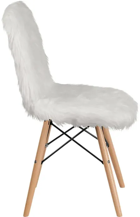 Crestmount White Accent Chair
