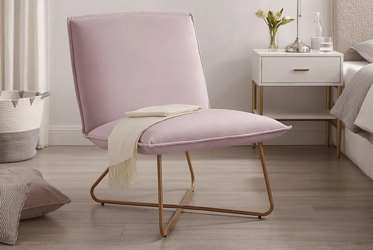 Kids Wiley Blush Accent Chair