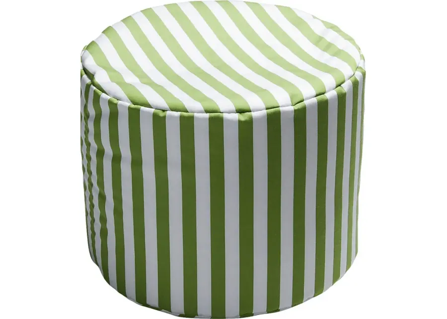 Kids Poppilly Green/White Indoor/Outdoor Ottoman