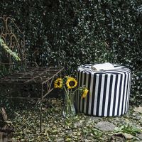 Kids Poppilly Navy/White Indoor/Outdoor Ottoman