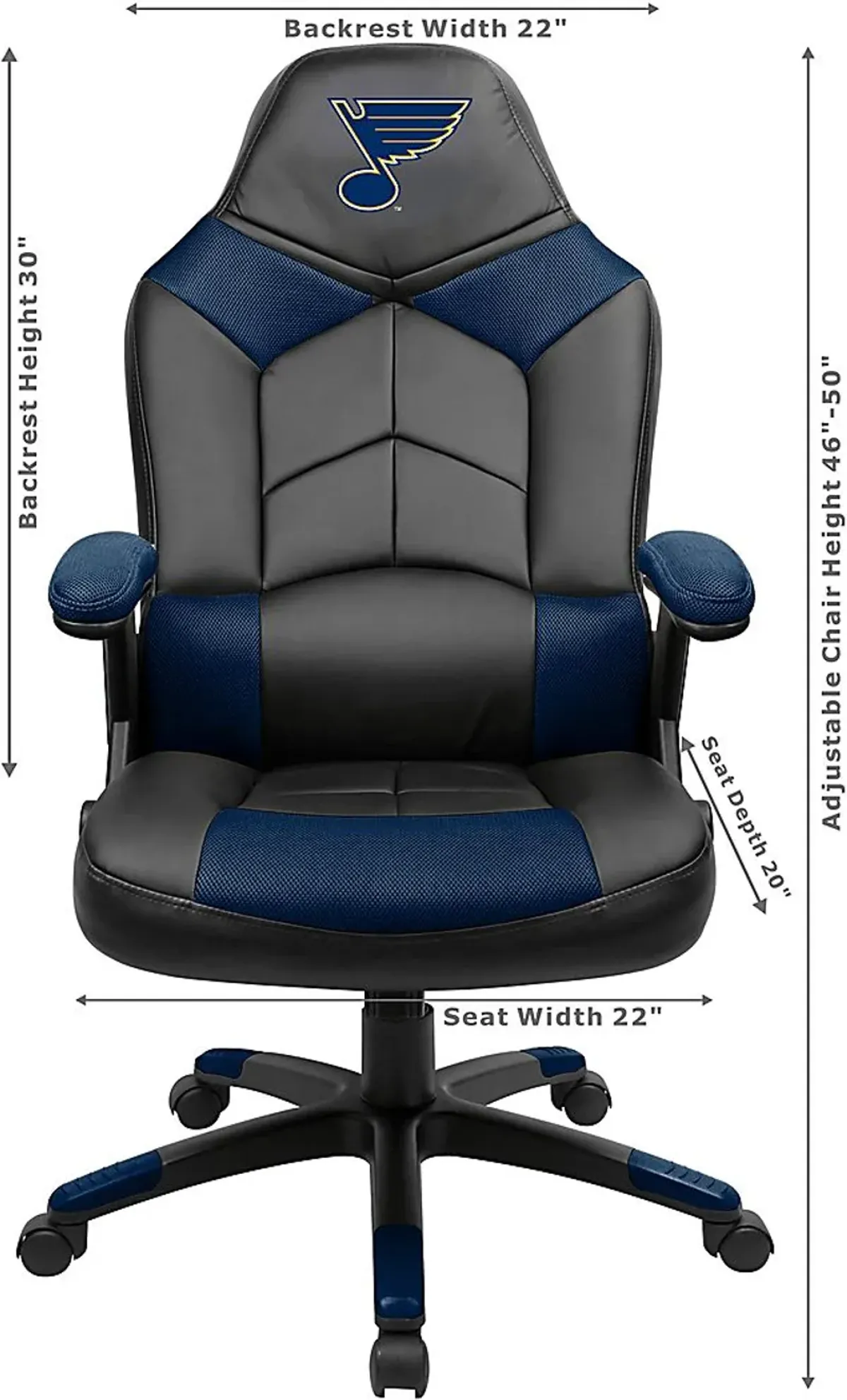 Big Team NHL St Louis Blues Navy Oversized Gaming Chair