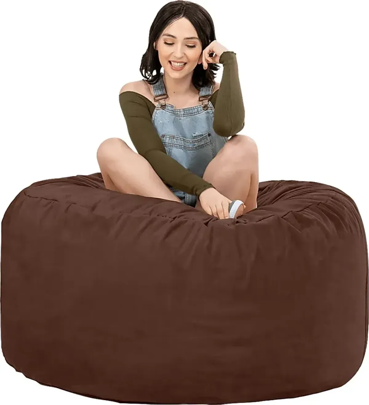 Kids Marshmellow Brown Bean Bag Chair