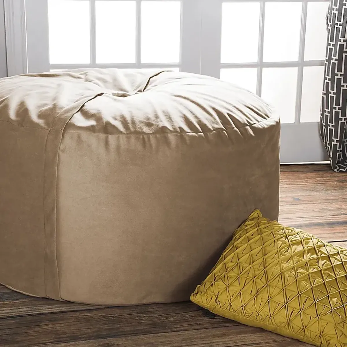 Kids Marshmellow Tan Bean Bag Chair