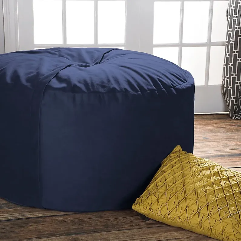 Kids Marshmellow Navy Bean Bag Chair