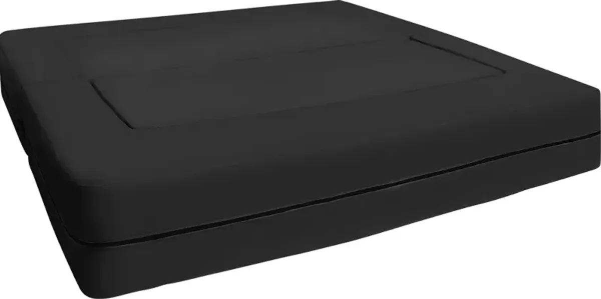 Kids Cubex Black Convertible Sofa and Ottoman