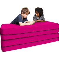 Kids Cubex Pink Convertible Sofa and Ottoman