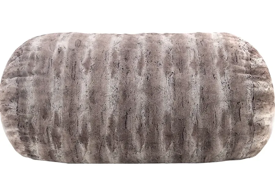 Kids Winter Dream Brown Faux Fur Small Bean Bag