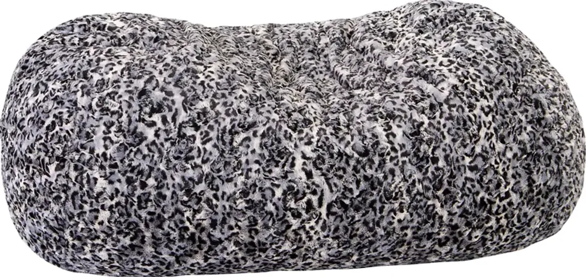 Kids Winter Dream Charcoal Faux Fur Small Bean Bag