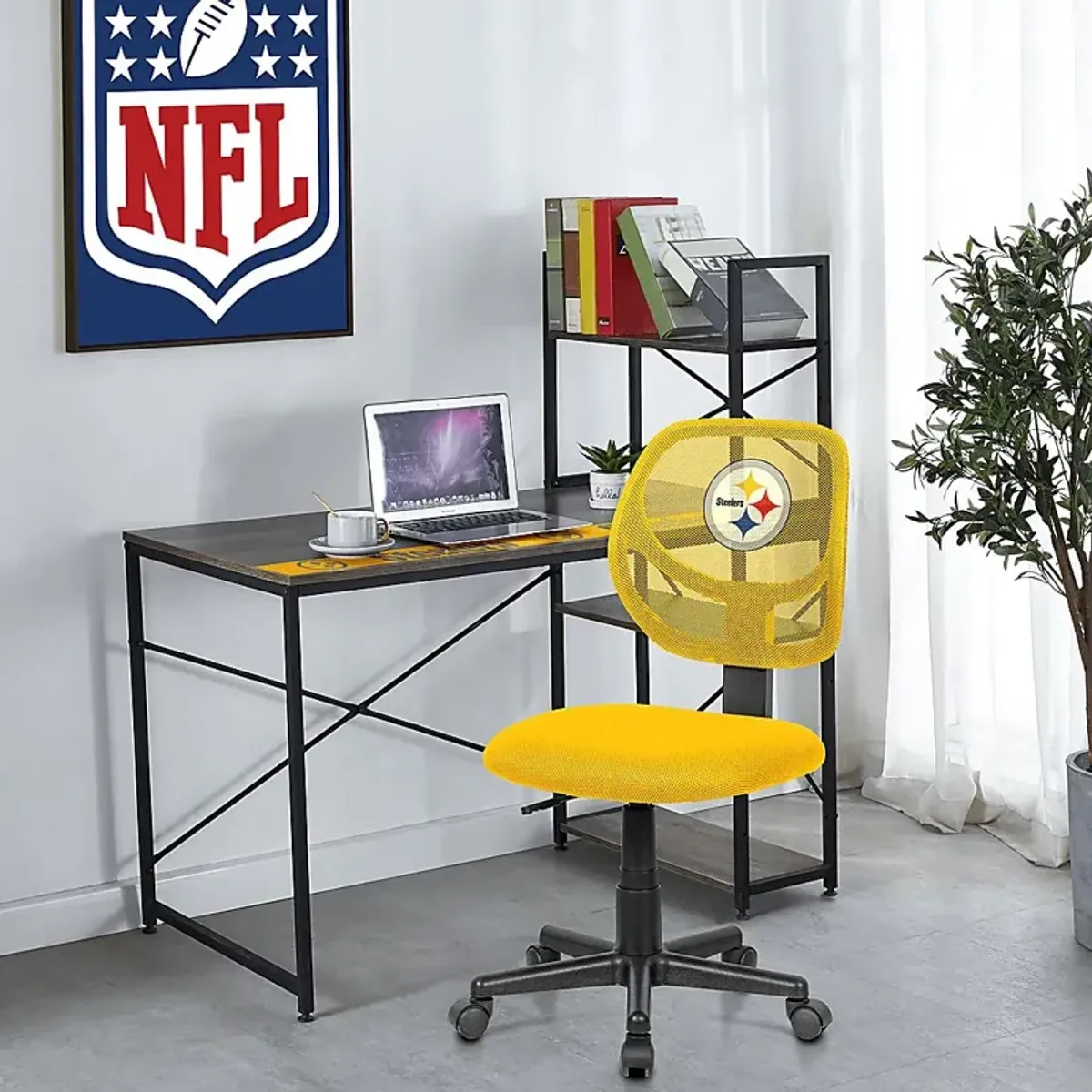 Ball Hacker NFL Pittsburgh Steelers Yellow Desk Chair