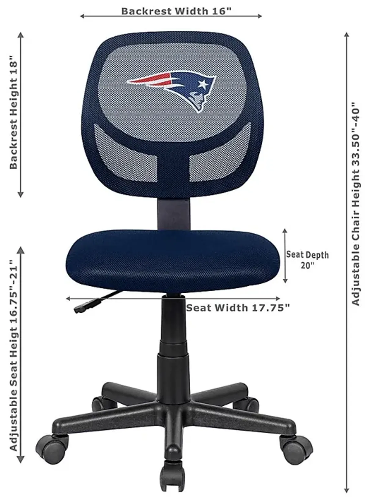 New England Patriots Navy Desk Chair