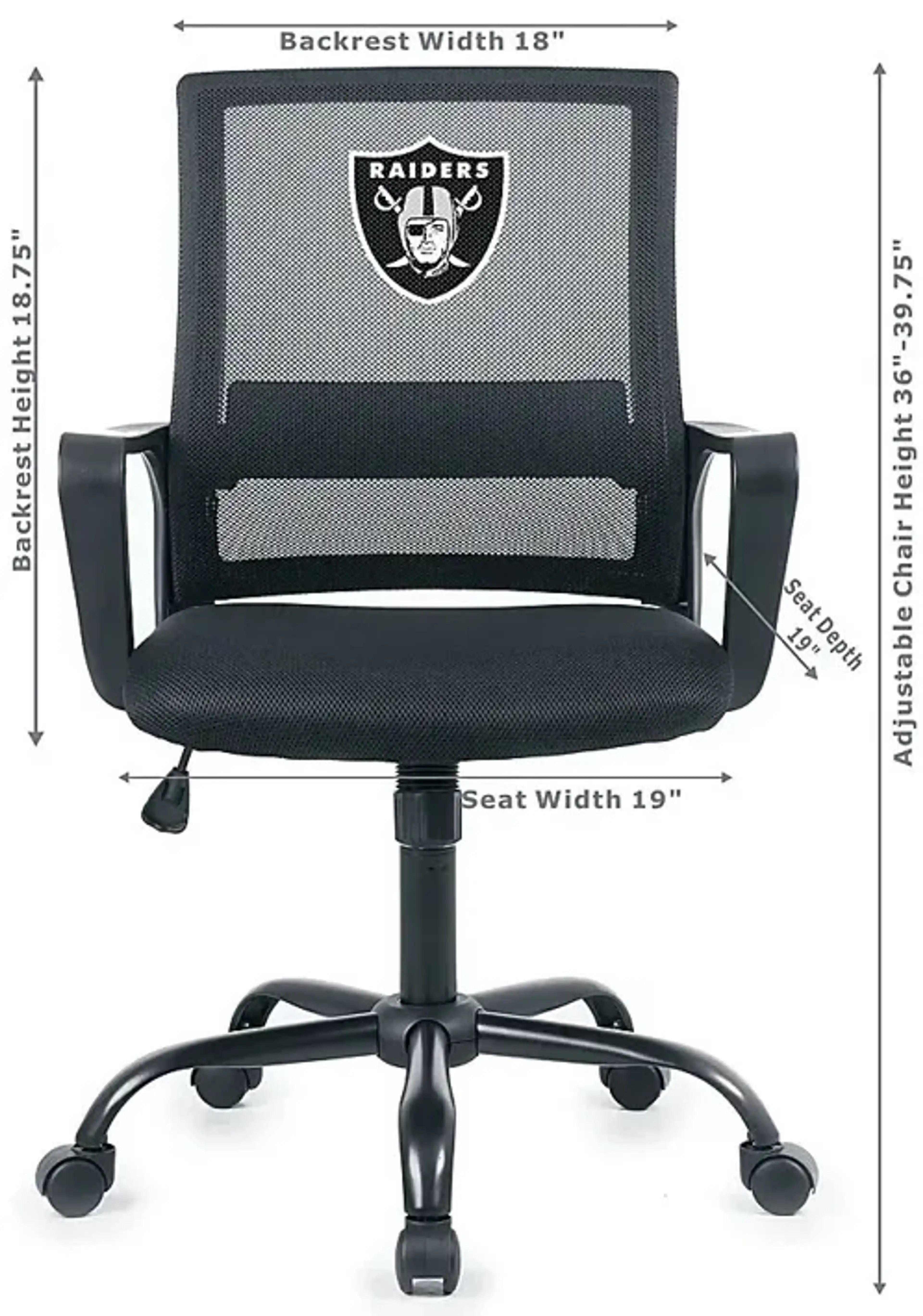 Tough Match Nfl Las Vegas Raiders Black Desk Chair Rooms To Go ...