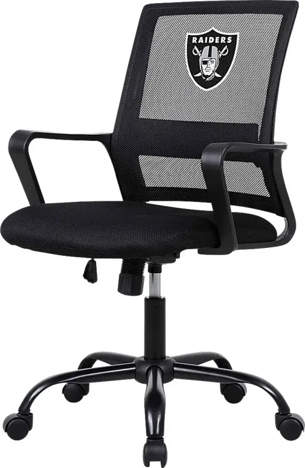 Tough Match NFL Las Vegas Raiders Black Desk Chair