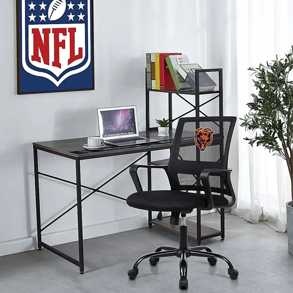 Tough Match NFL Chicago Bears Black Desk Chair