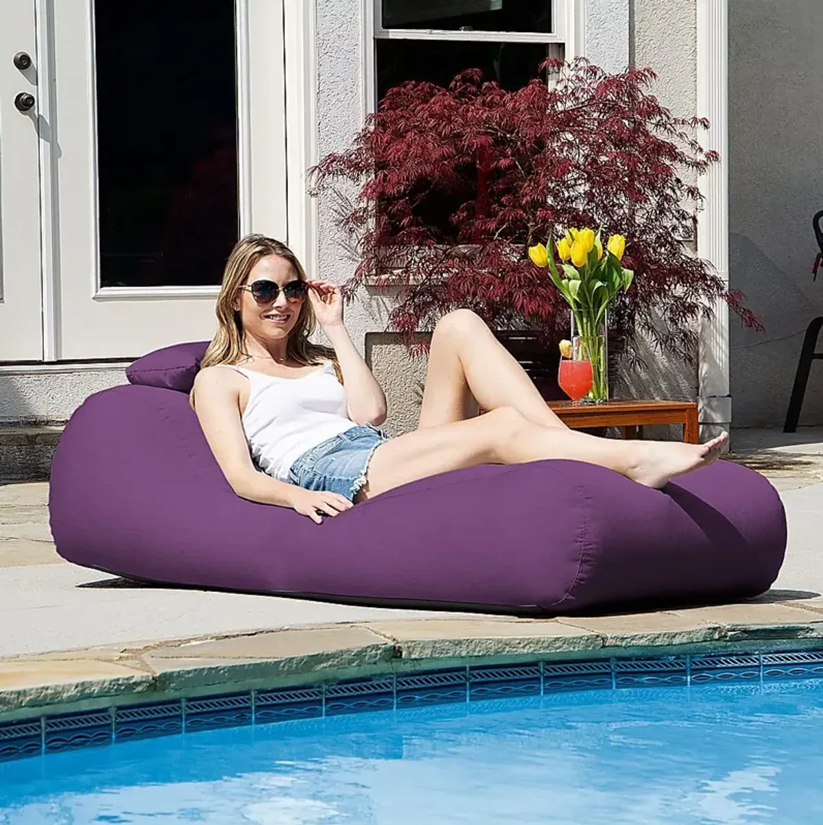 Kids Lax Time Purple Indoor/Outdoor Bean Bag