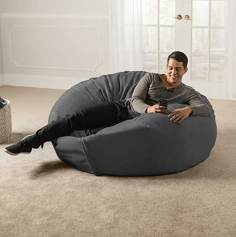 Kids Marshmellow Gray Large Bean Bag Chair