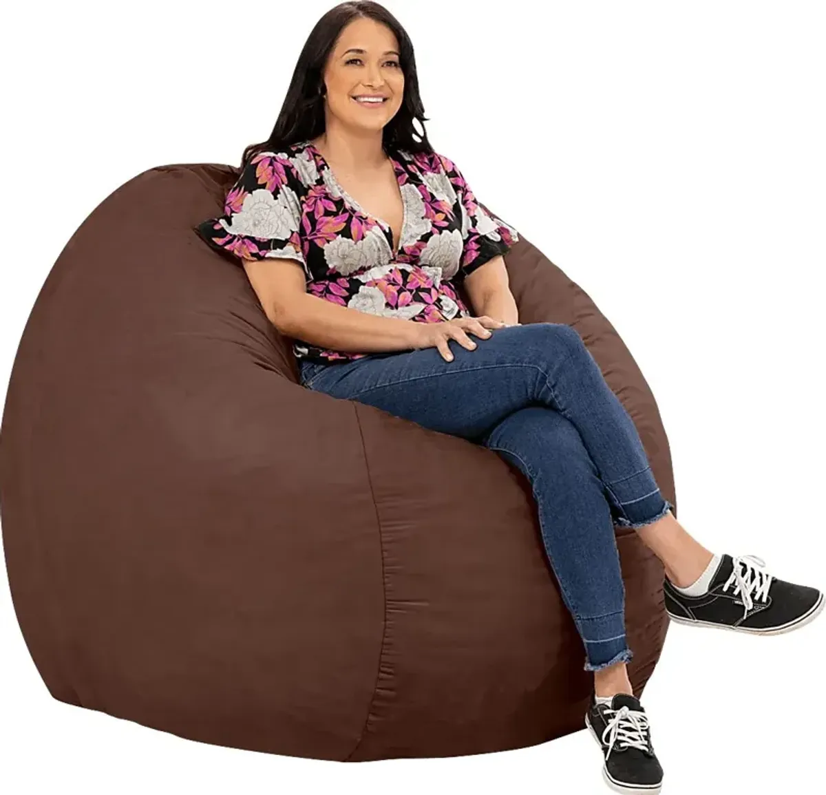 Kids Marshmellow Brown Large Bean Bag Chair