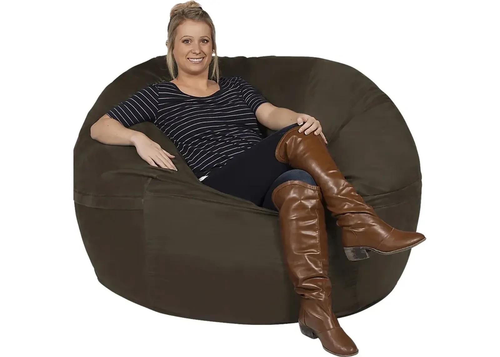 Kids Marshmellow Brown Large Bean Bag Chair