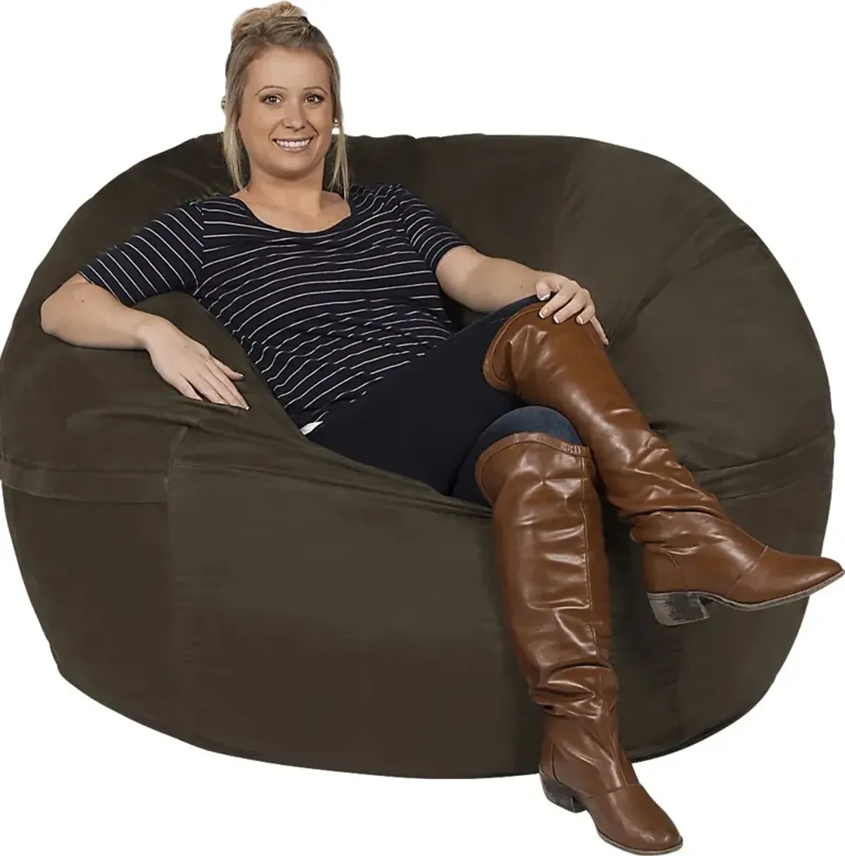 Kids Marshmellow Brown Large Bean Bag Chair