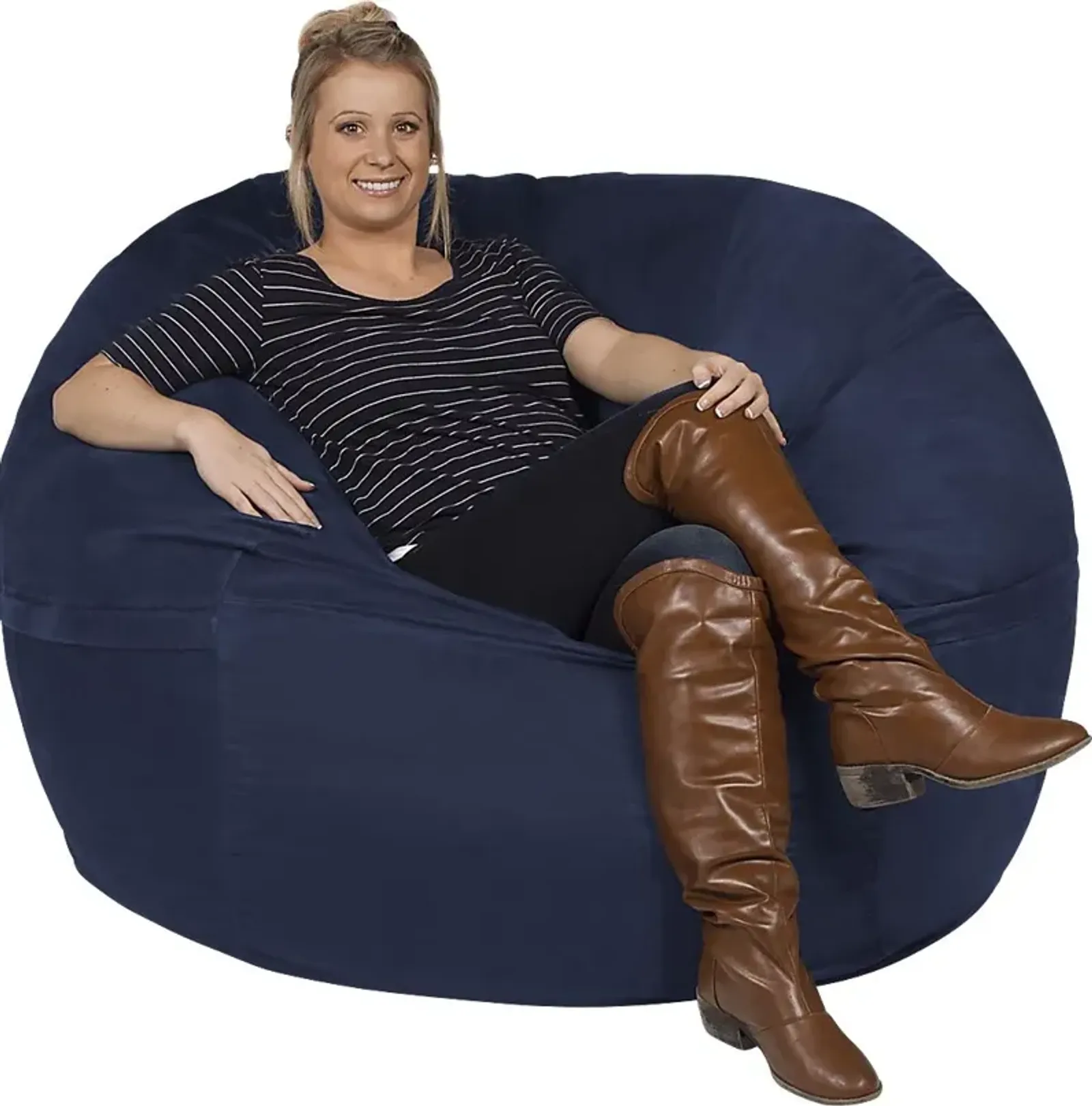 Kids Marshmellow Navy Large Bean Bag Chair