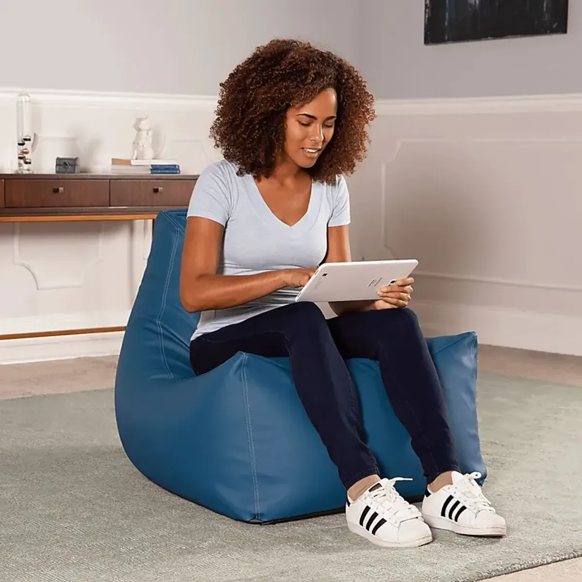 Kids Wilfy Royal Blue Large Bean Bag Chair