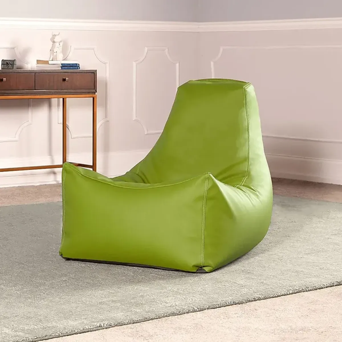 Kids Wilfy Green Large Bean Bag Chair