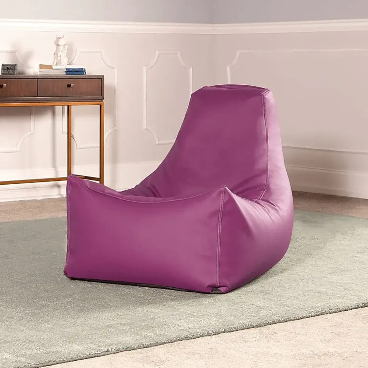 Kids Wilfy Purple Large Bean Bag Chair