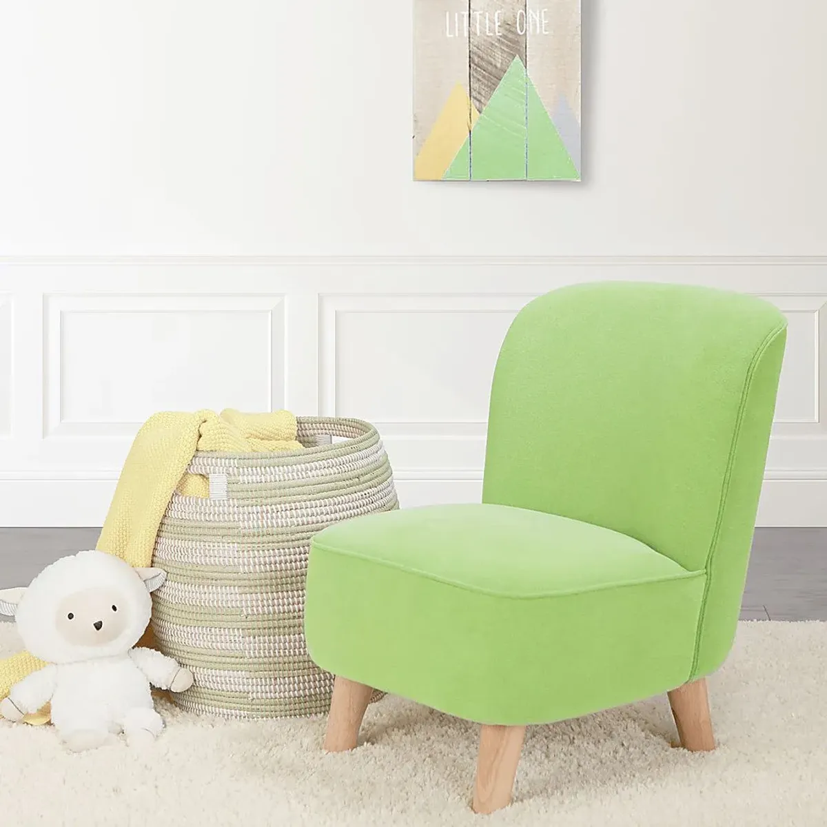 Kids Vonny Green Accent Chair