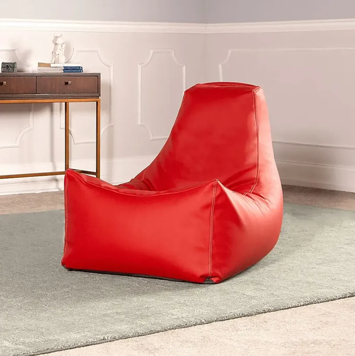 Kids Wilfy Red Large Bean Bag Chair