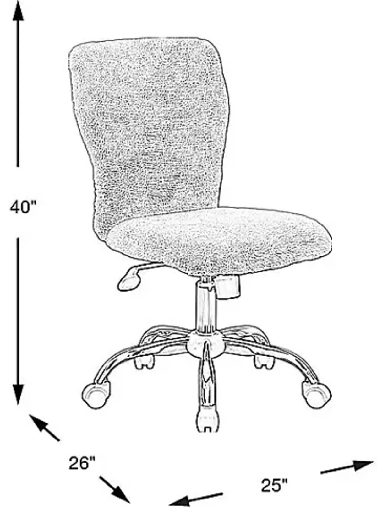 Kids Study Time Beige Desk Chair