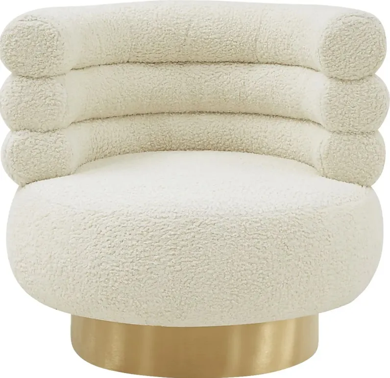 Retro Nest Cream Swivel Chair