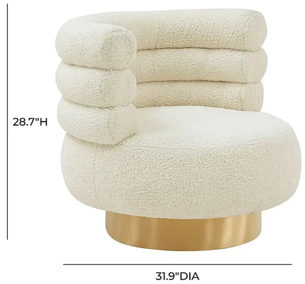 Retro Nest Cream Swivel Chair