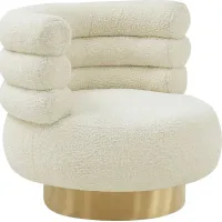 Retro Nest Cream Swivel Chair