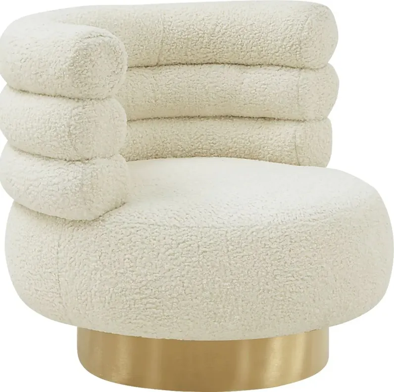 Retro Nest Cream Swivel Chair