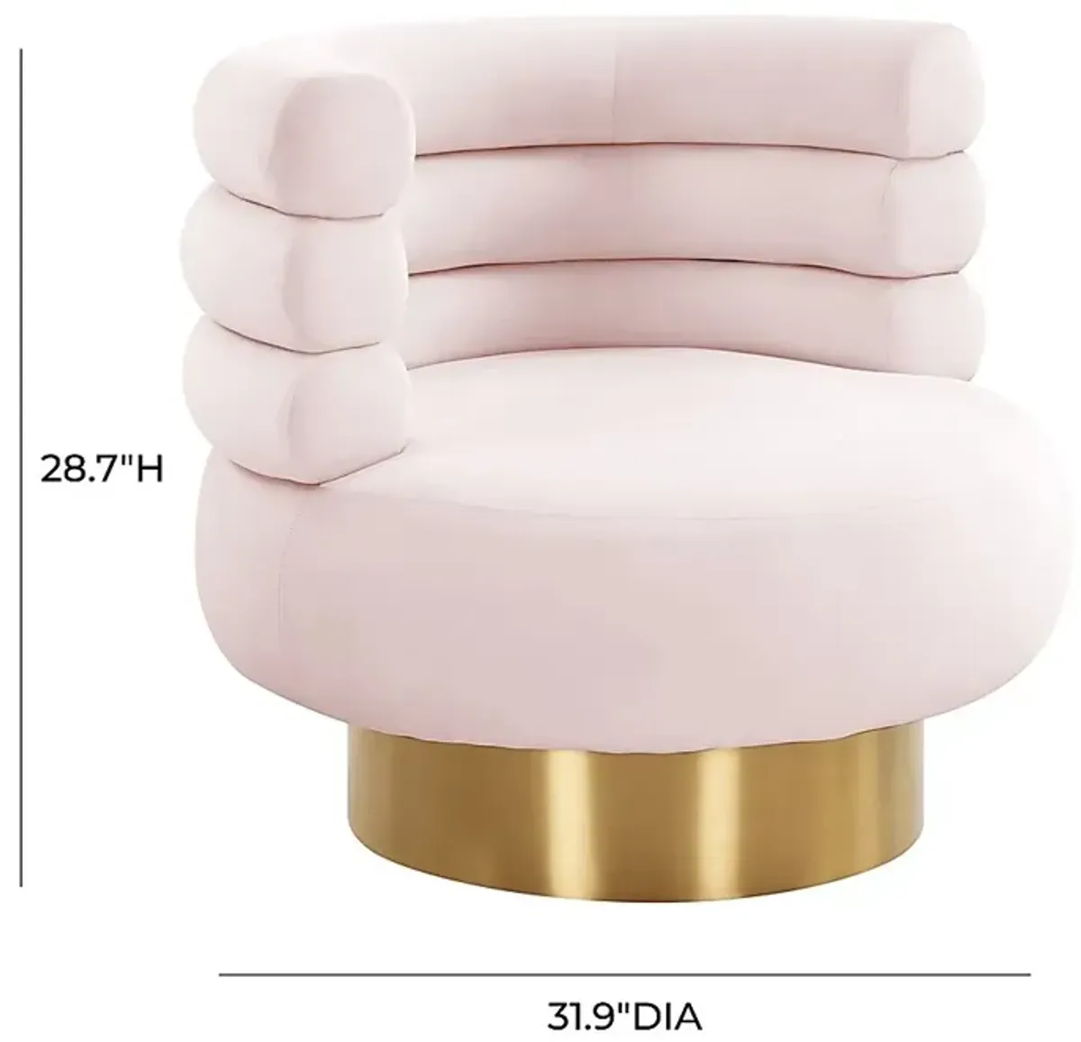 Kids Retro Nest Blush Swivel Chair