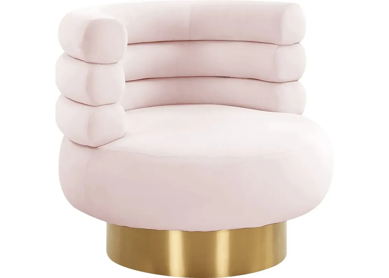 Retro Nest Blush Swivel Chair