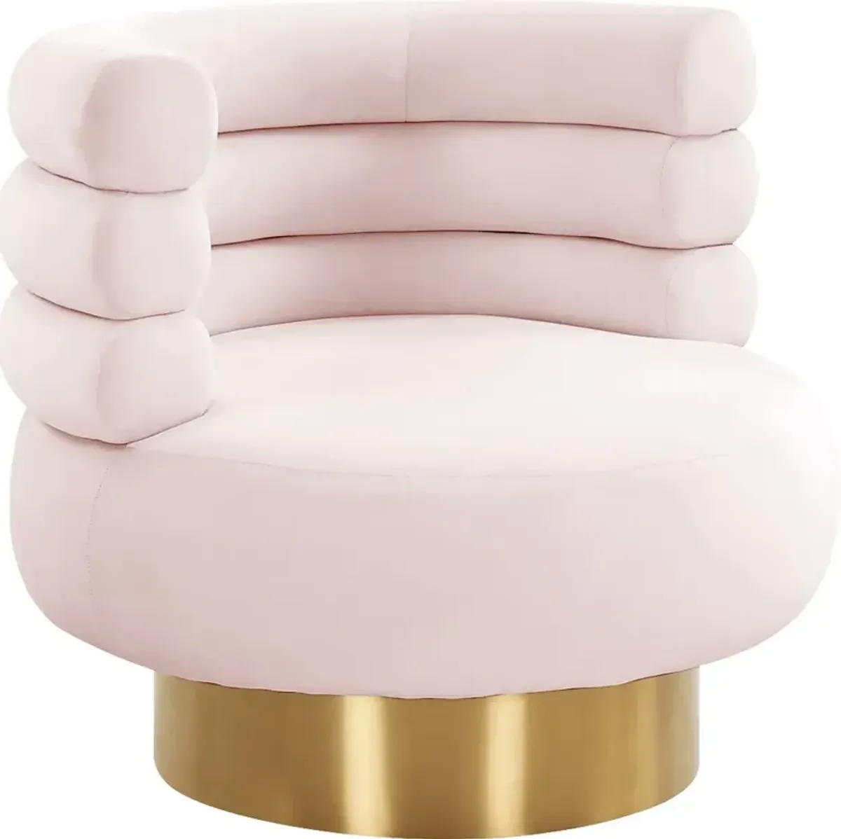 Retro Nest Blush Swivel Chair