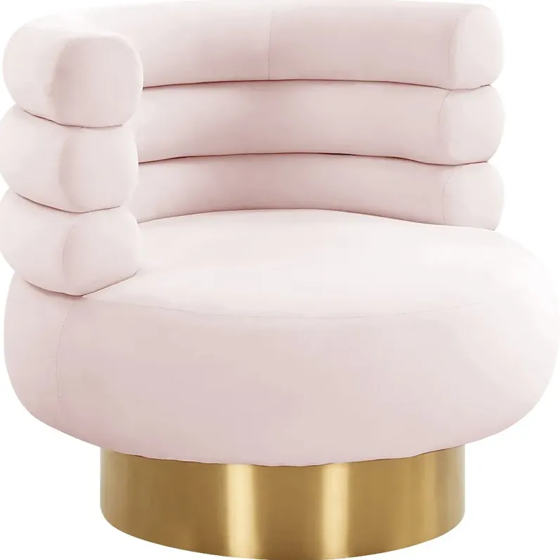 Retro Nest Blush Swivel Chair