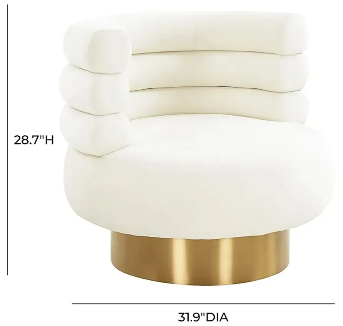 Retro Nest Beige Swivel Chair