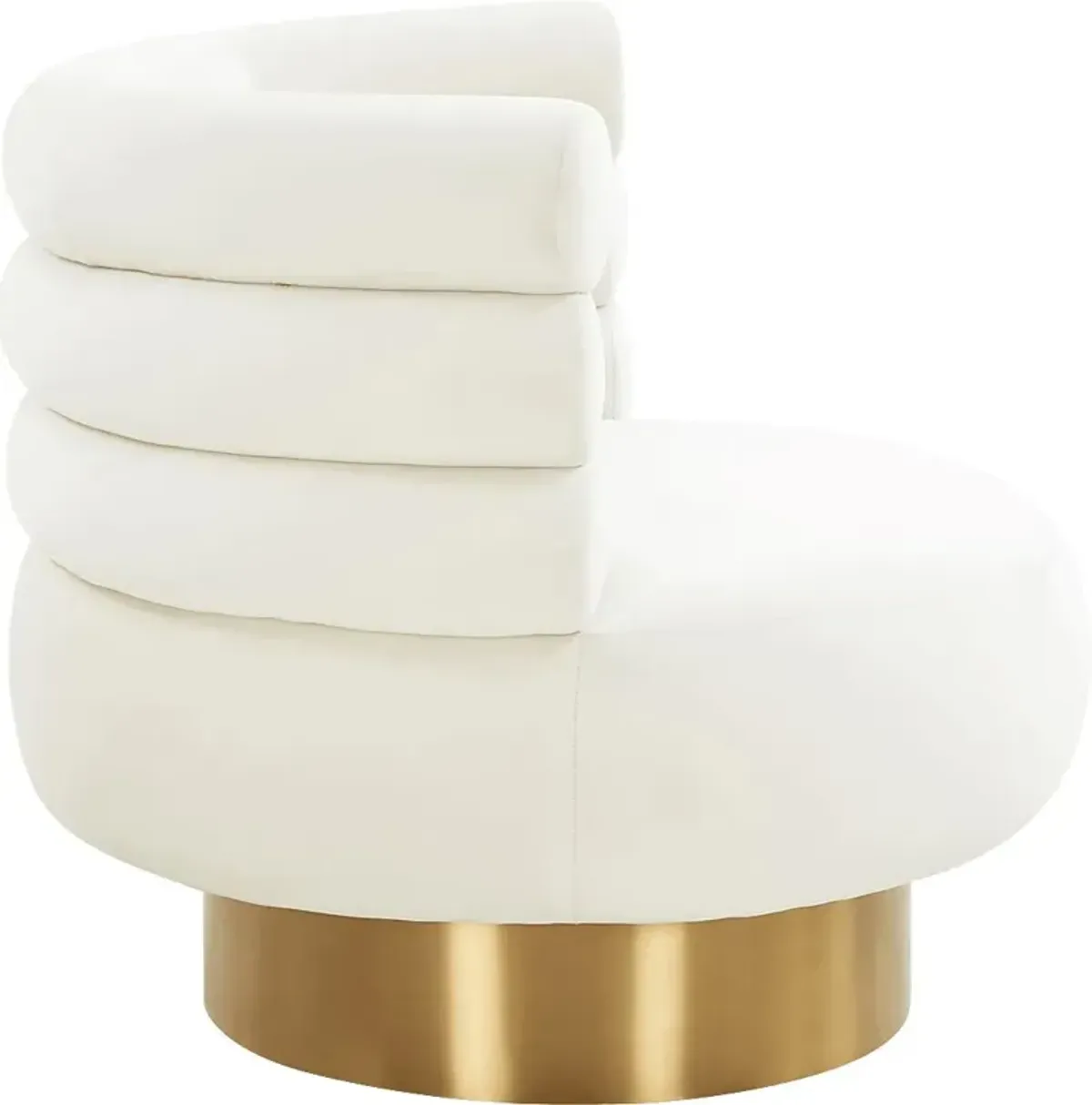 Retro Nest Beige Swivel Chair