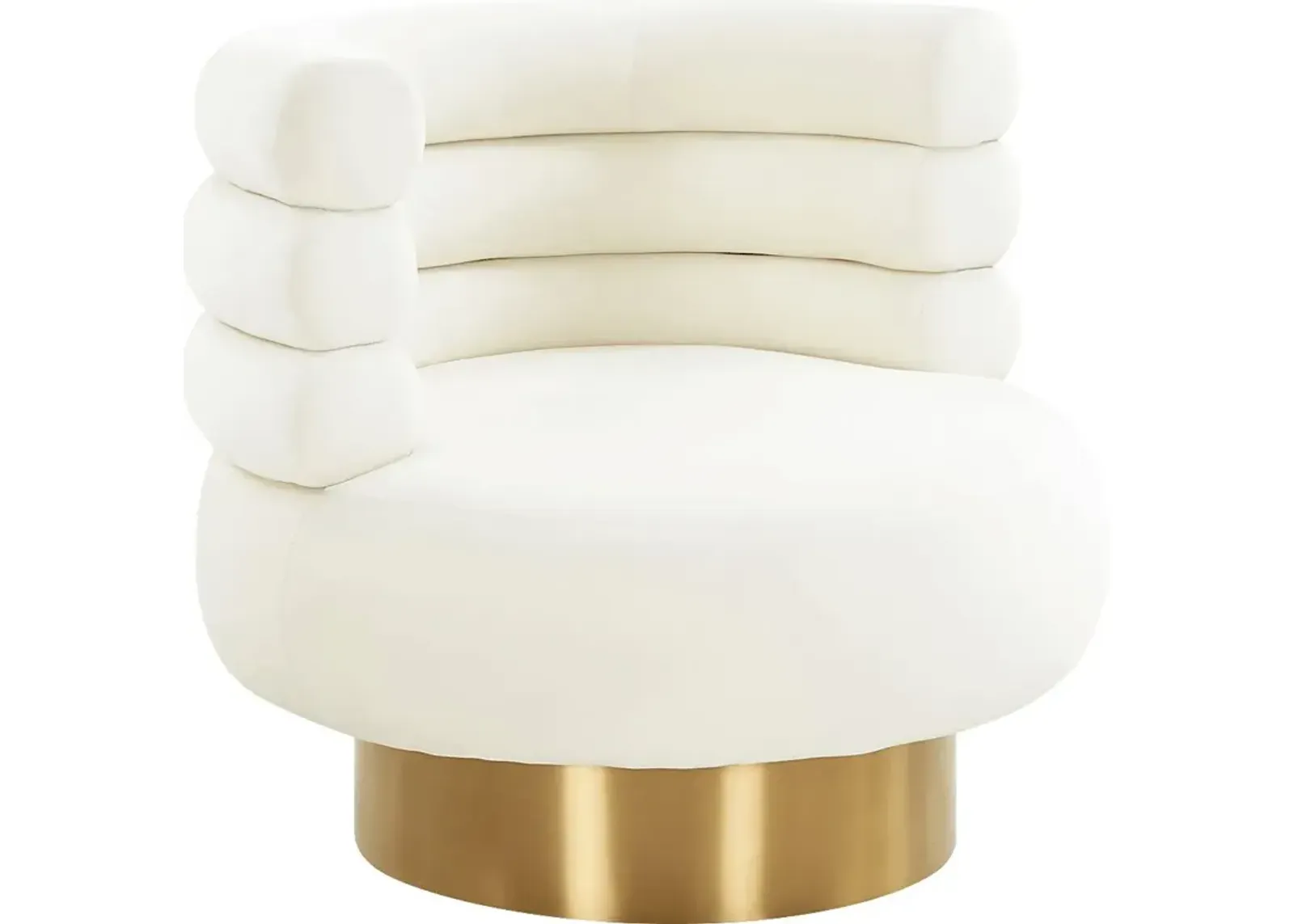 Retro Nest Beige Swivel Chair