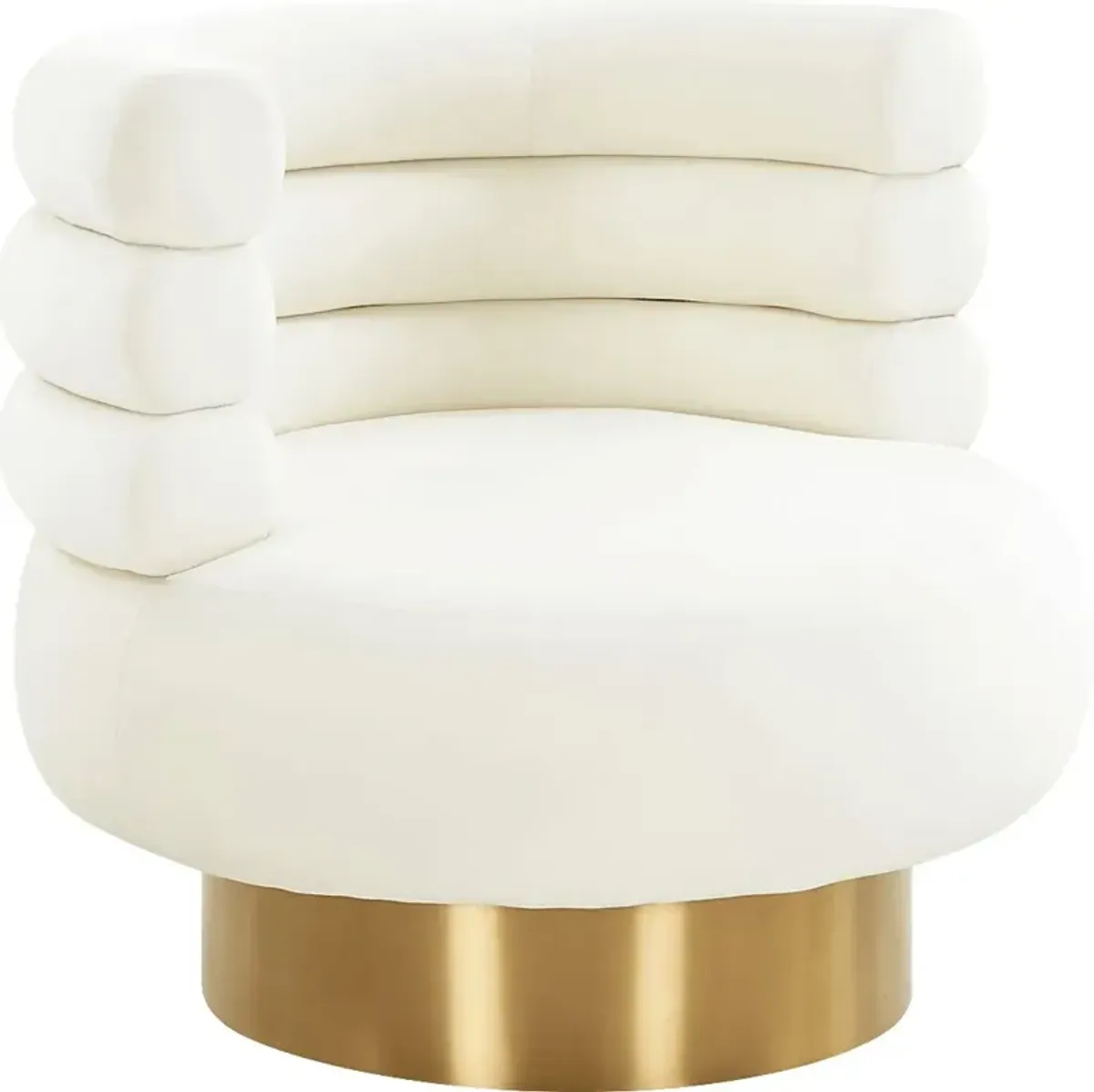 Retro Nest Beige Swivel Chair