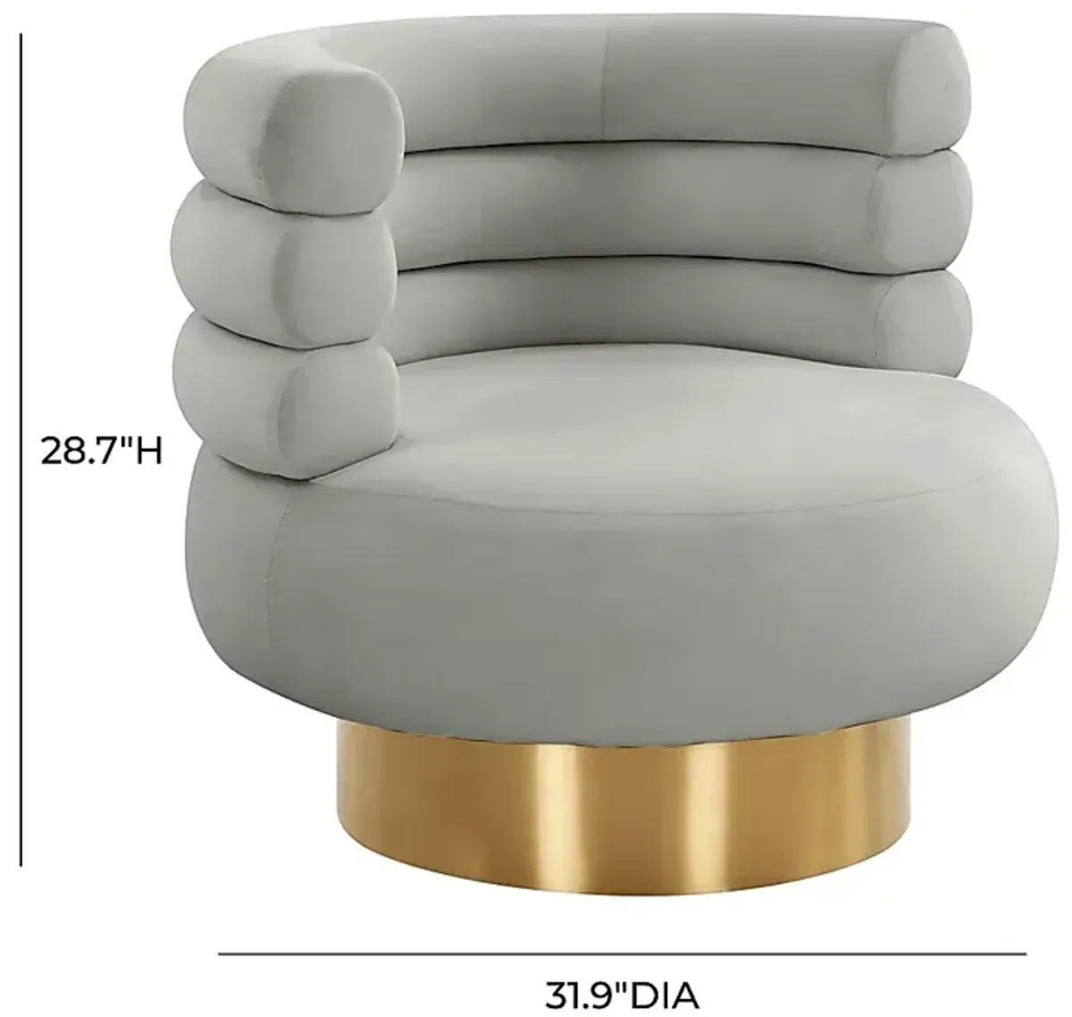 Retro Nest Gray Swivel Chair