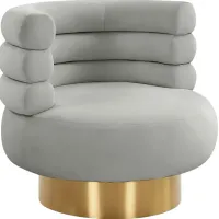 Retro Nest Gray Swivel Chair