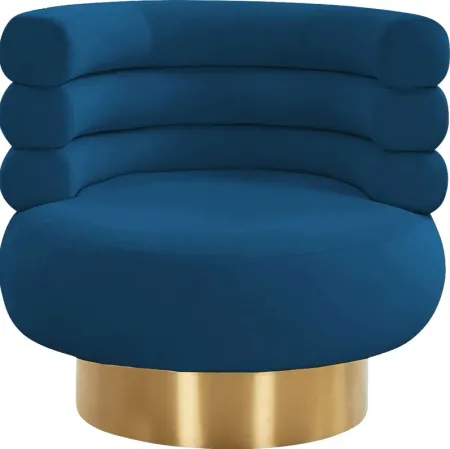 Retro Nest Navy Swivel Chair